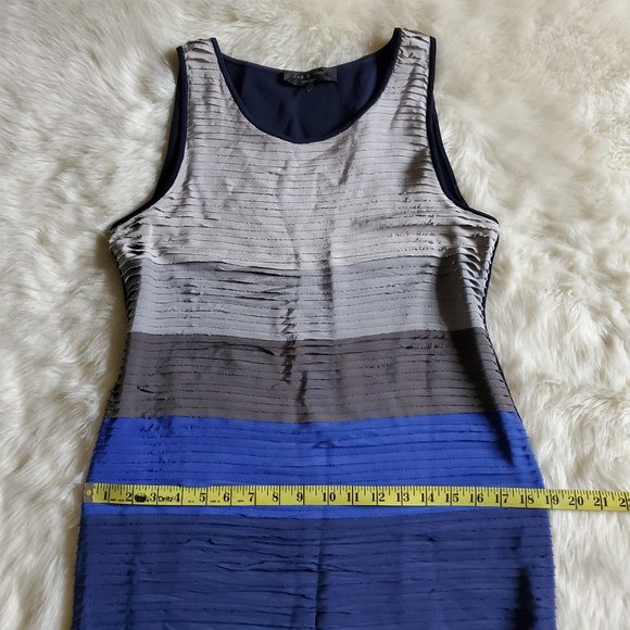 Rag & Bone Blue Layered Silk Color Block Dress Size Large - Picture 14 of 15